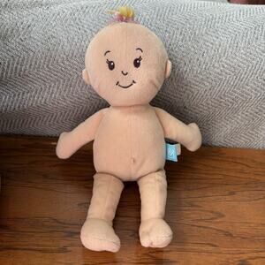 Manhattan Toy Co Wee Baby Stella Doll Plush 12” Blonde Pink Bow No Clothes